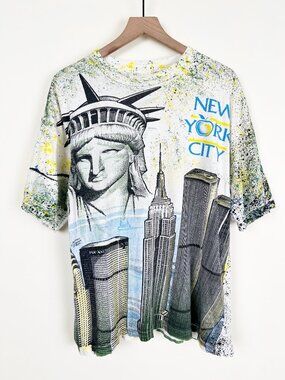 Vintage 1990s Single Stitch New York City Souvenir Tee Graphic Tourist T-Shirt